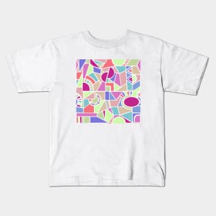 Neon Colours - Quirky Shaped Geometric Patterns Kids T-Shirt